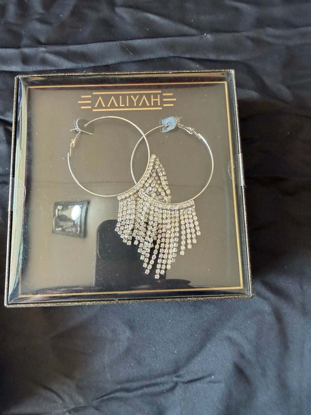 Exaggerated Water Drill Tassel Earrings – ,